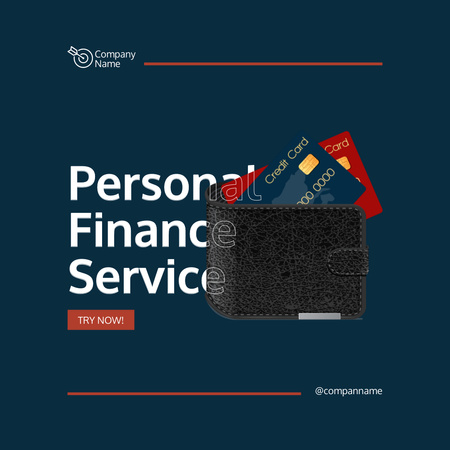 Ontwerpsjabloon van Instagram van Advertentie voor persoonlijke financiële diensten