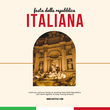 Platilla de diseño Festa della Repubblica Announcement of Celebration Instagram