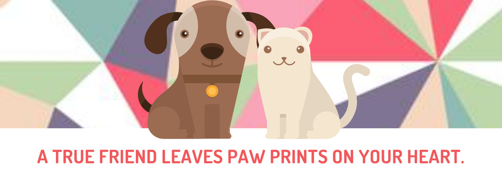Designvorlage Pets Quote Cute Dog and Cat für Tumblr