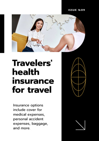 Template di design Offerta di assicurazione di viaggio Newsletter