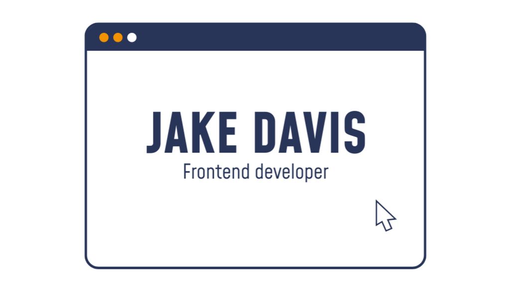 Front Developer Services Offer Business Card US – шаблон для дизайна