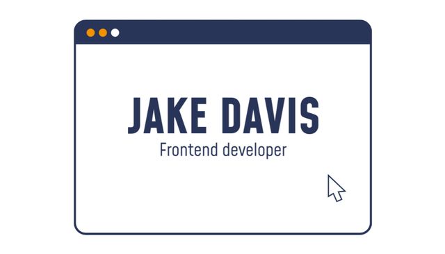 Front Developer Services Offer Business Card US – шаблон для дизайну