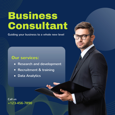 Services of Professional and Trusted Business Consultant LinkedIn post tervezősablon