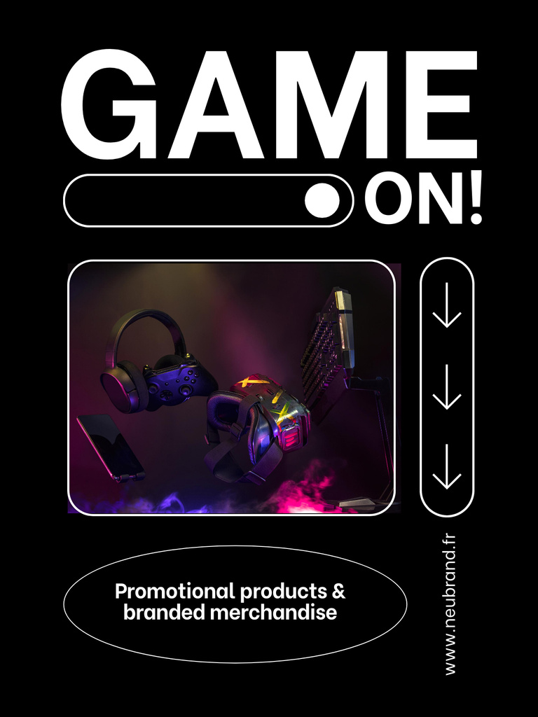 Plantilla de diseño de Gaming Gear Sale Offer Poster US 