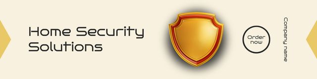 Platilla de diseño Security Solutions for Home and Living LinkedIn Cover
