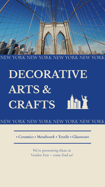 Decorative Arts And Crafts Fair Announcement TikTok Video Design Template