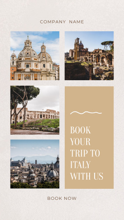 Ontwerpsjabloon van Instagram Video Story van Travel Tour Offer to Italy