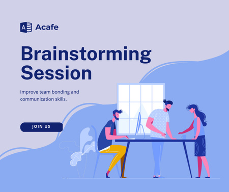 Announcement of Brainstorming Session For Improving Team Building Skills Facebook Design Template