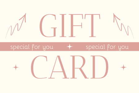 Special Gift Card Offer in Pastel Colors Gift Certificate Design Template