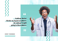 Surprised Doctor With Stethoscope And Quote