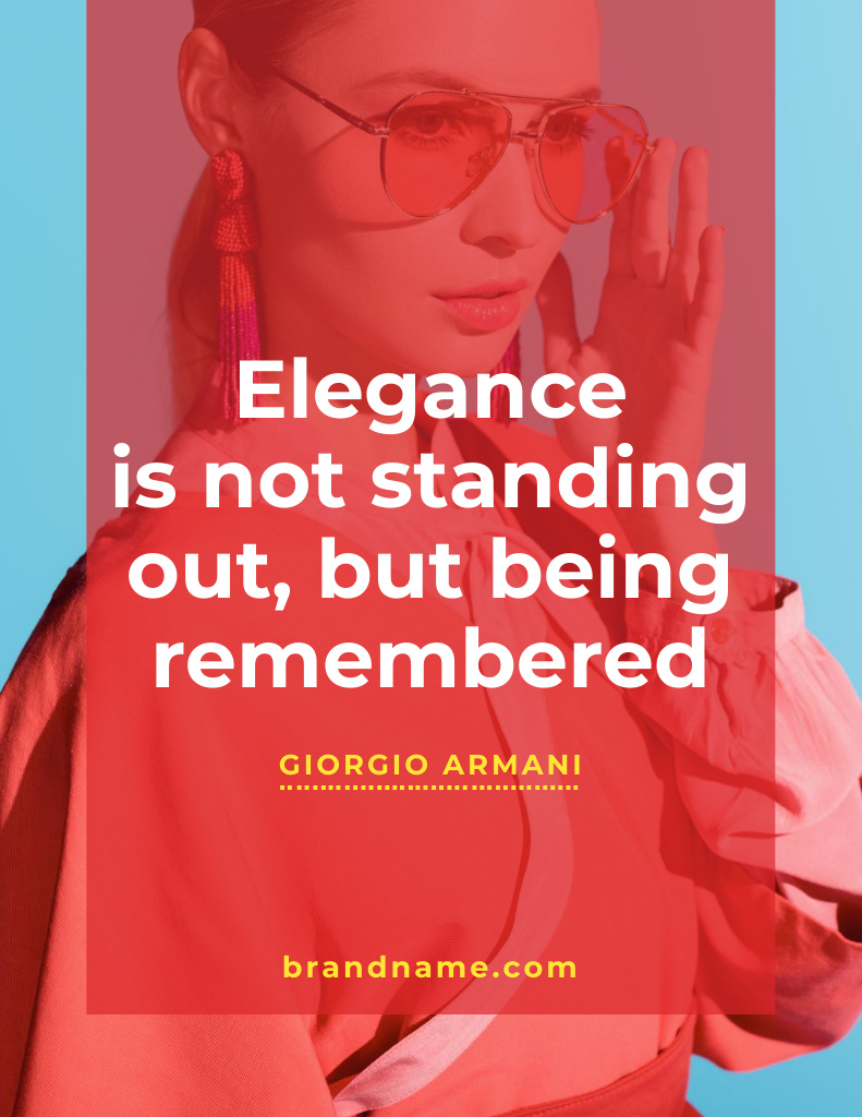 Inspirational Words about Elegance And Remembrance In Red Poster 8.5x11in – шаблон для дизайна