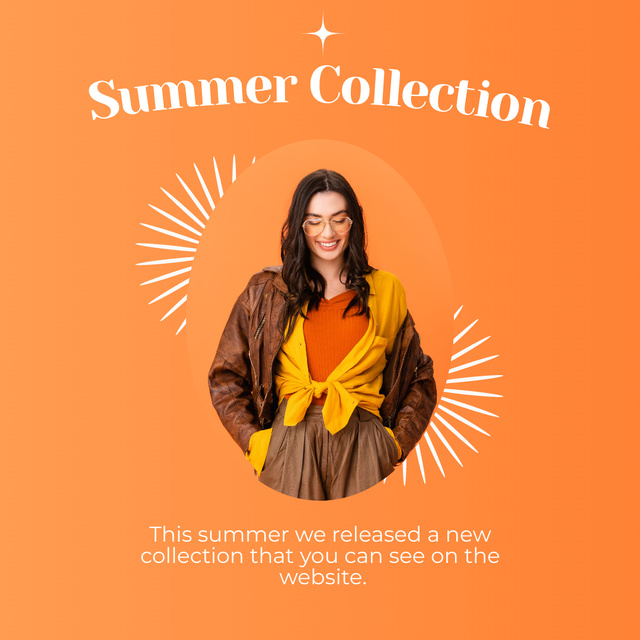 Plantilla de diseño de Woman in Modern Clothing for Summer Outfit Collection Instagram 