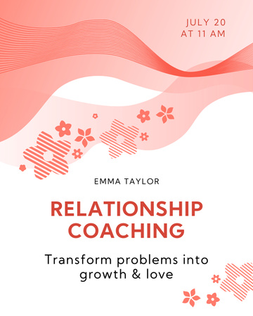 Relationship Coaching Offer Poster 16x20in tervezősablon