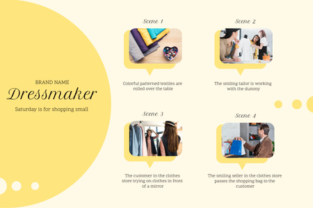 Реклама магазинов одежды Storyboard – шаблон для дизайна