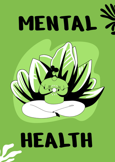 Platilla de diseño Poster on Mental Health Poster