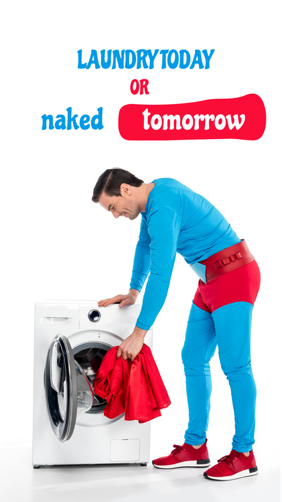 Designvorlage Funny Phrase about Laundry für Instagram Story
