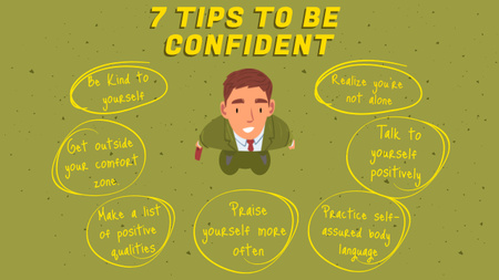 Template di design Tips On Being Confident With Illustration Mind Map