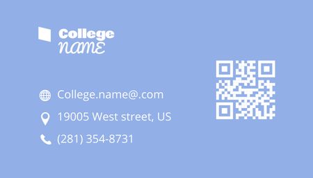 Ontwerpsjabloon van Business Card US van College-advertentie met koptelefoon en stapel boeken