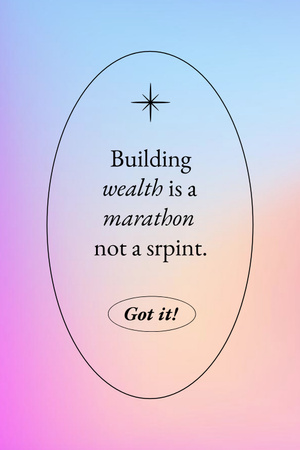Wealth Inspirational Quote Pinterest Design Template