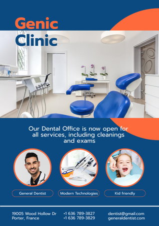 Dentist Services Offer Poster Modelo de Design