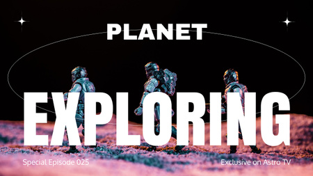 Planet Exploring Youtube Thumbnail Design Template