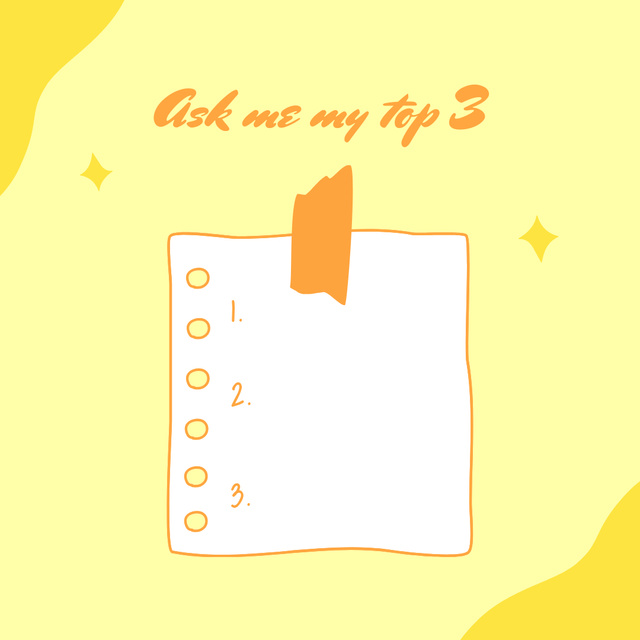 Template di design Top Things To-Do on Yellow Instagram