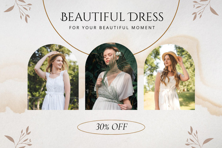Fashion Dresses for Women Postcard 4x6in Design Template