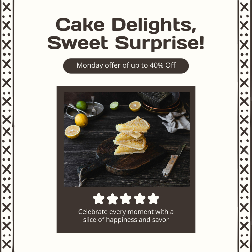 Ontwerpsjabloon van Instagram van Surprises and Special Offers from Bakery
