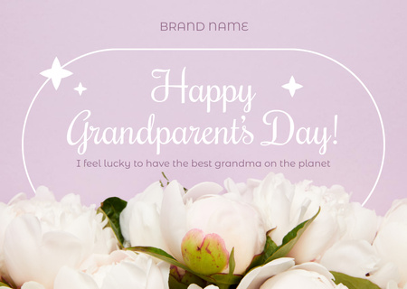 Happy Grand Parents' Day Card Design Template