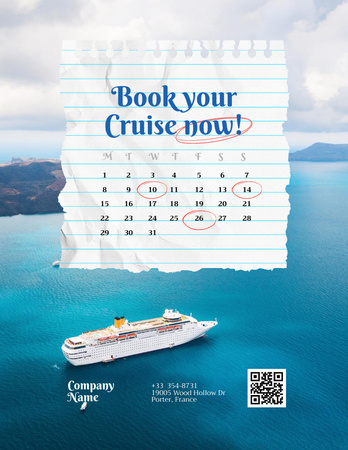 Template di design Cruise Trips Ad Poster 8.5x11in