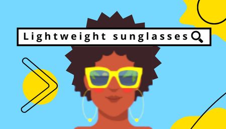 Ontwerpsjabloon van Business Card US van Promotie voor damesbrillen en zonnebrillen Outlet