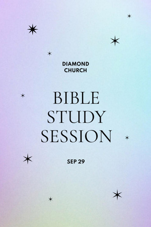 Bible Study Session Announcement Flyer 4x6in Design Template