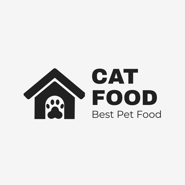 Best Food for Domestic Cats Animated Logo Šablona návrhu