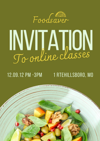 Healthy Nutritional Classes Announcement Invitation Design Template