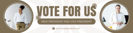 Vote for New President and Vice President Twitter Design Template