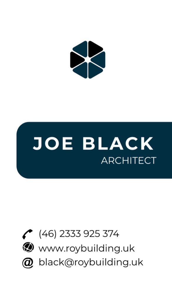 Platilla de diseño Architect Services Offer Business Card US Vertical
