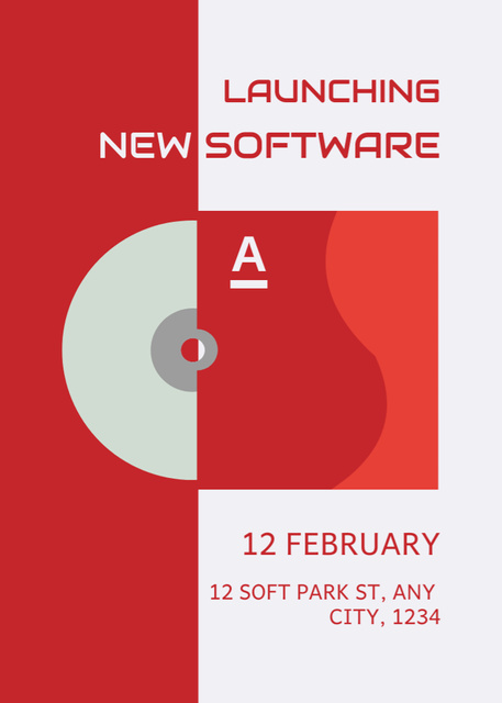 Launching New Software Announcement Invitation Design Template