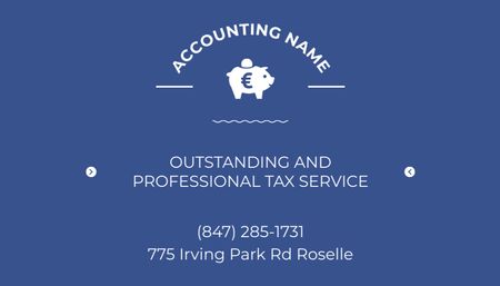 Professional Tax Services Business Card US – шаблон для дизайну