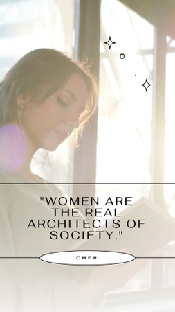 Sabedoria sobre a mulher e a sociedade no Dia da Mulher TikTok Video Modelo de Design