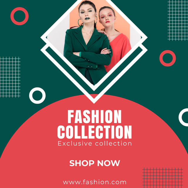 Szablon projektu Fashion Collection of Exclusive Female Wear Instagram