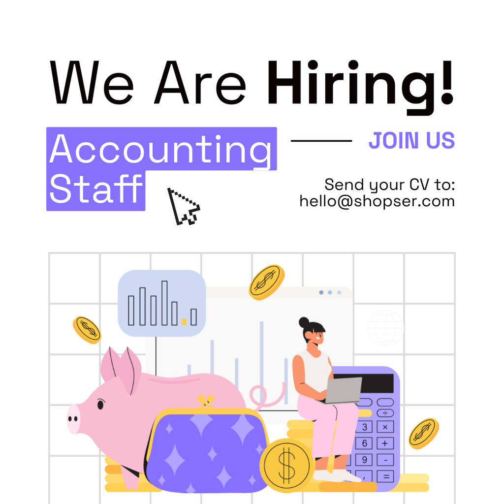 Accounting Vacancy Ad Instagramデザインテンプレート