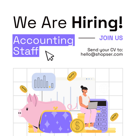 Accounting Vacancy Ad Instagram Design Template