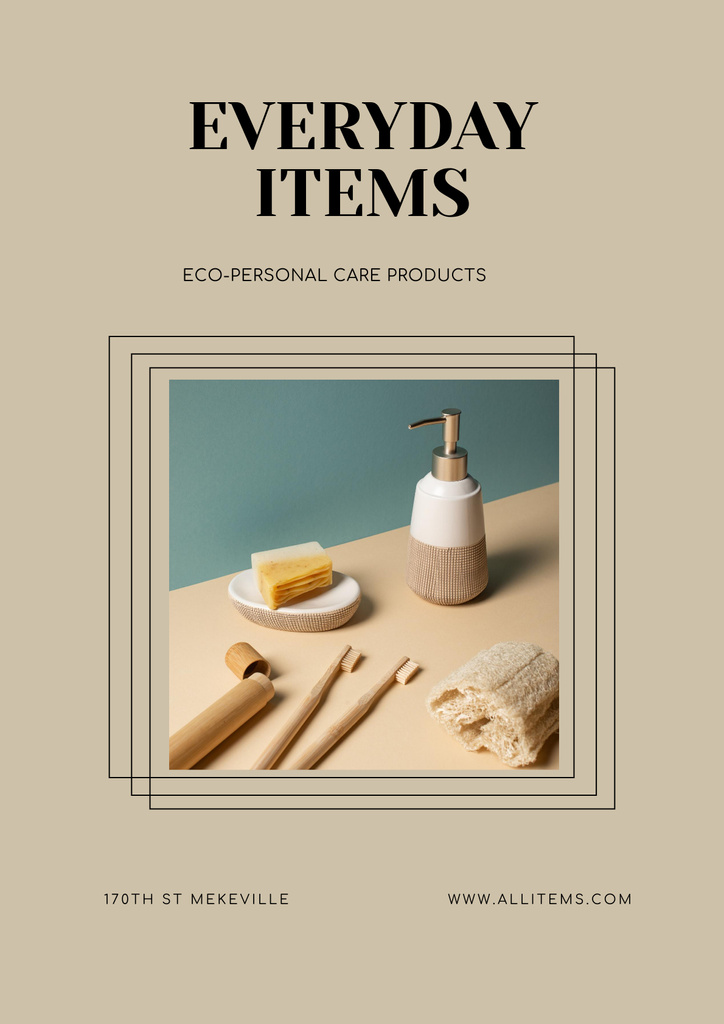 Offer of Eco-Personal Care Products Poster Modelo de Design