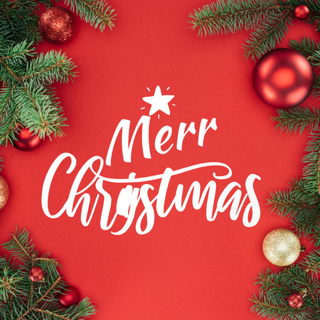 Cute Christmas Greeting with Toys Instagram Design Template