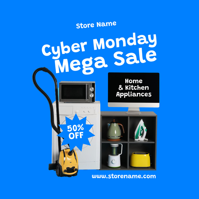 Home Appliances Sale on Cyber Monday Instagram Design Template