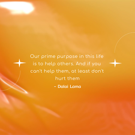 Wise Quote of Dalai Lama  Instagram Design Template