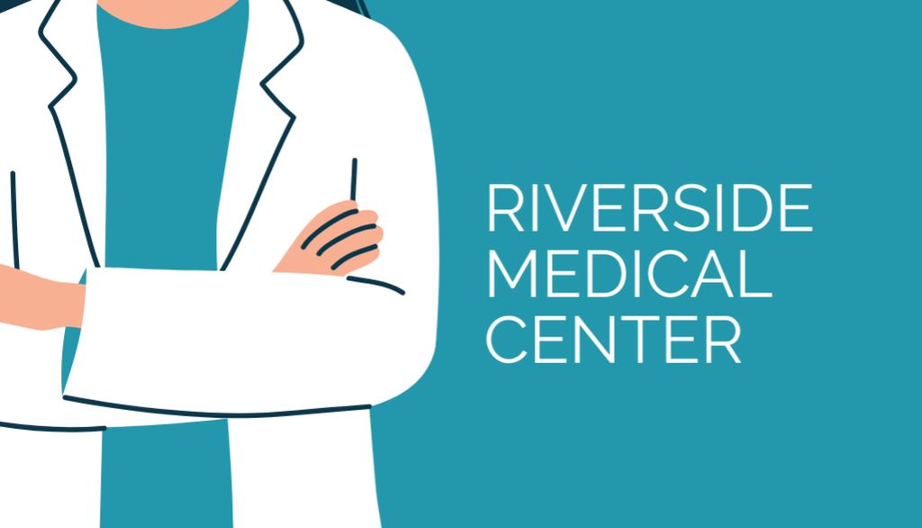 Service Offer of Modern Medical Center with Doctor Business Card US – шаблон для дизайна