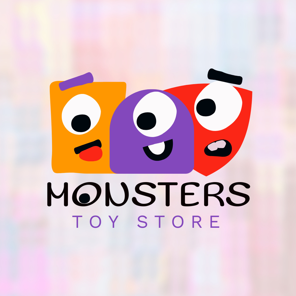 Plantilla de diseño de Monsters Toy Store logo Logo 