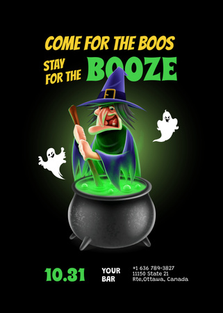 Platilla de diseño Witchcraft on Halloween  Flayer