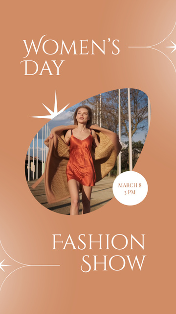 Fashion Event Announcement On Women’s Day Instagram Video Story Šablona návrhu